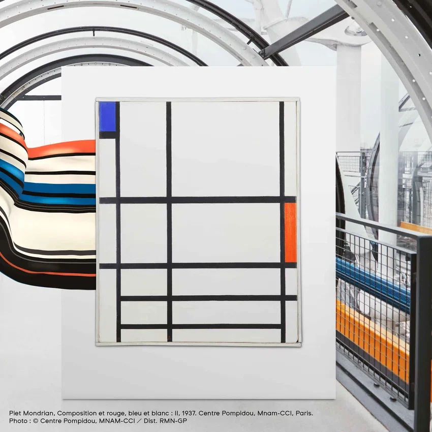 Κόκκινο, μπλε και λευκό, του Piet Mondrian